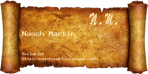 Nasch Martin névjegykártya